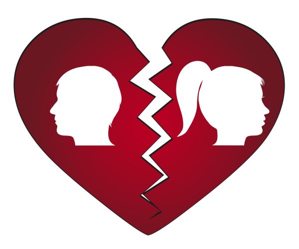 рисунок разбитого сердца