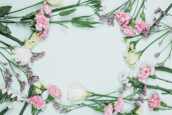 С цветами для презентации