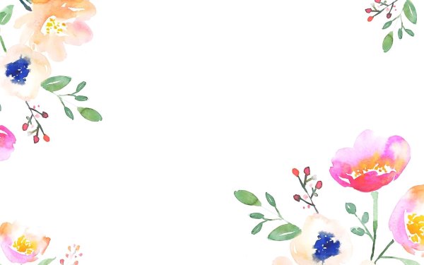 акварельные цветы