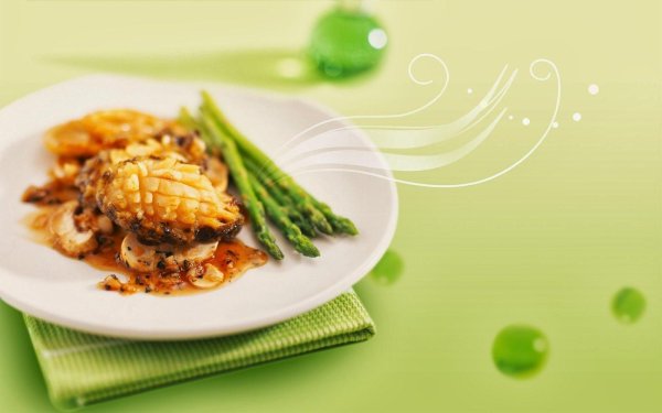 блюда со спаржей