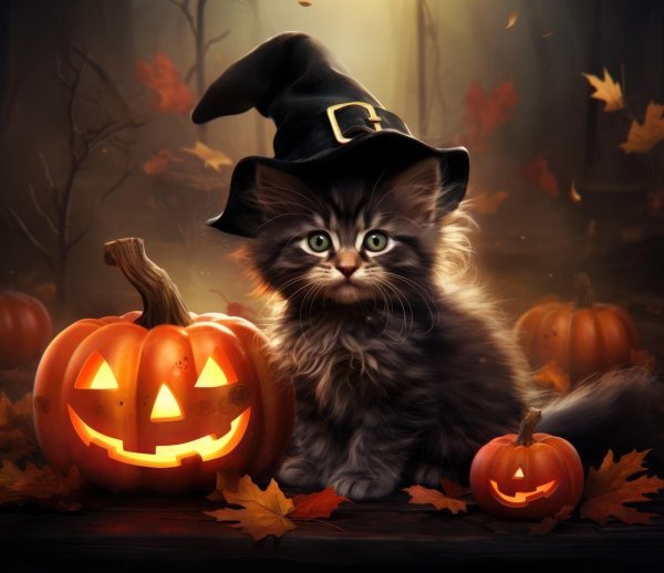 хэллоуинские котики