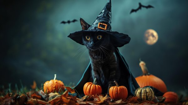 хэллоуин коты