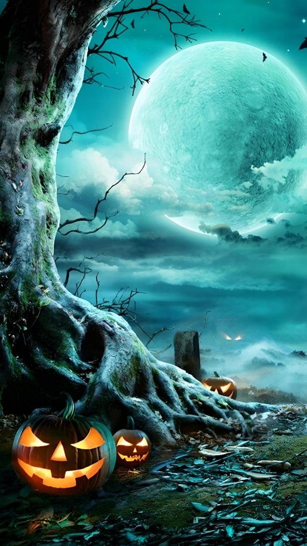 хэллоуинские фоны