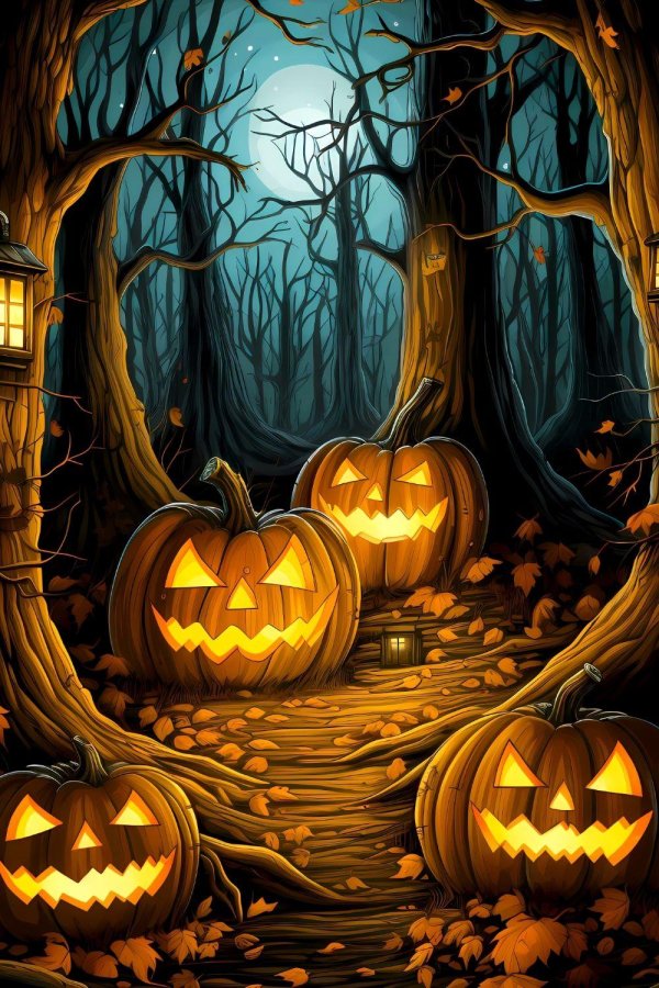 хэллоуин лес