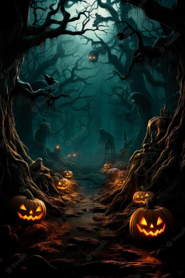 хэллоуинские фоны