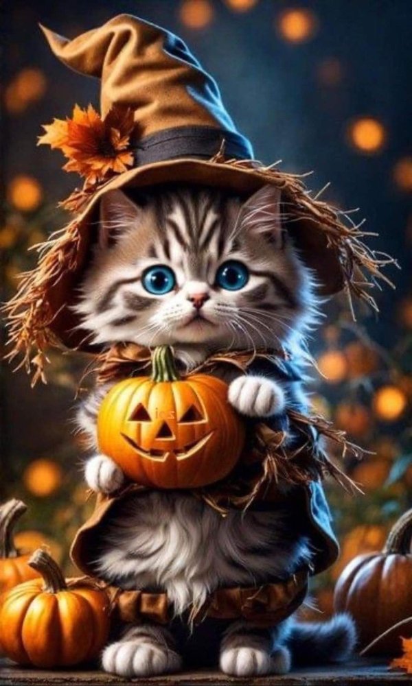 хэллоуин кошка