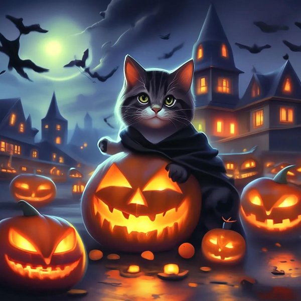хэллоуинские котики