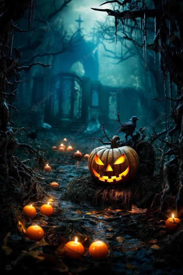 хэллоуин лес