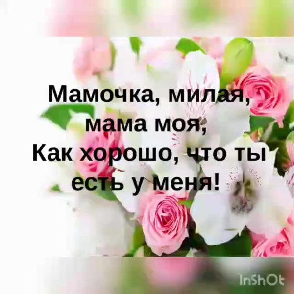 я тебя люблю мамочка