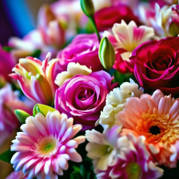 яркие цветы