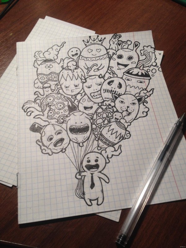 дудлинг рисунки