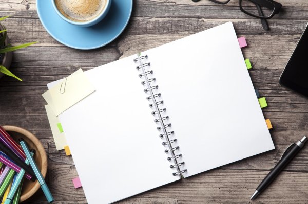 открытый блокнот