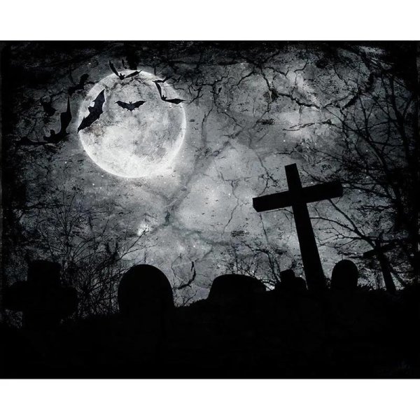 фон кладбища