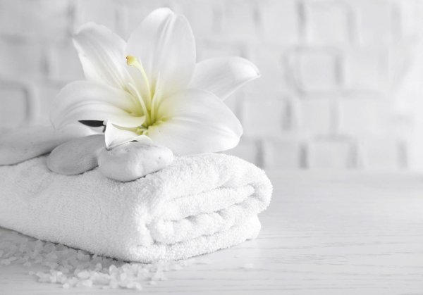 белое полотенце