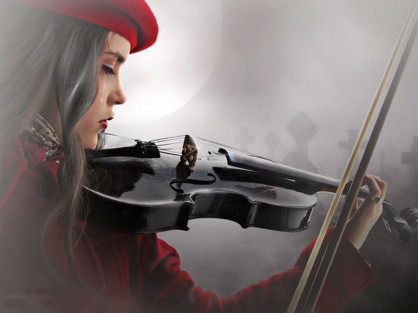 женщина со скрипкой