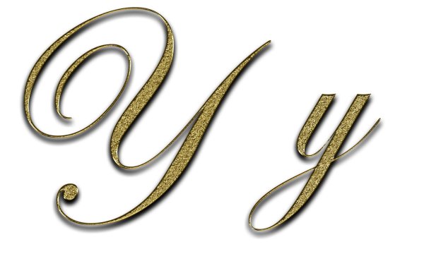 буквы золотые