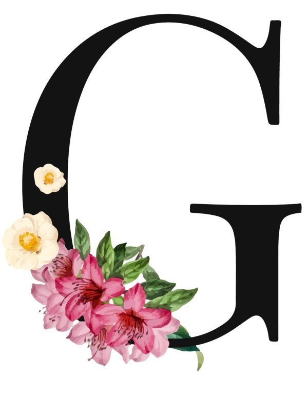 цветочные буквы