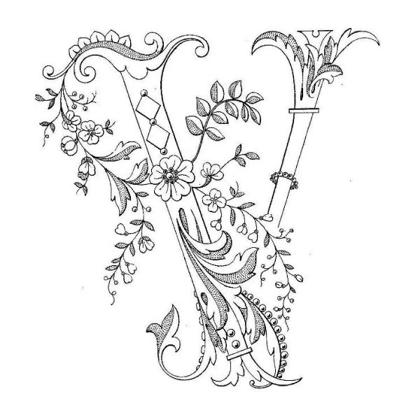 буквица раскраска