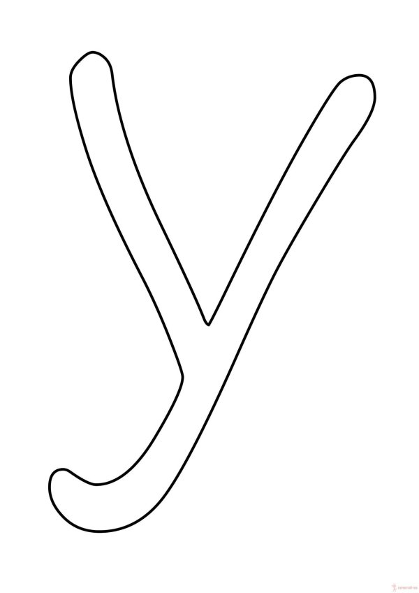 буква у трафарет