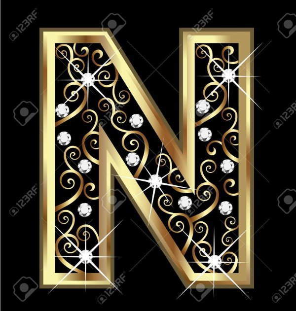 золотистые буквы