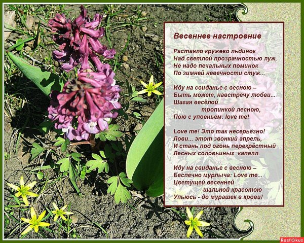 весеннего настроения