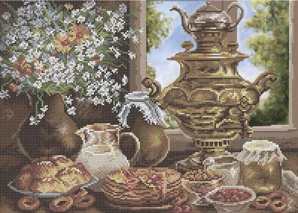 набор для вышивания чудесная игла 5009 у самовара