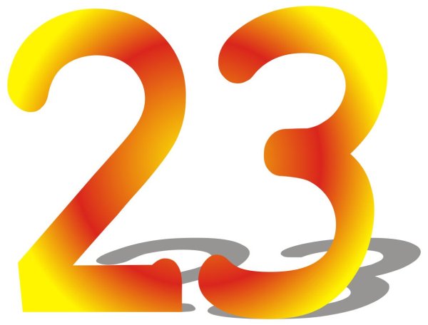 цифры 23 для вырезания