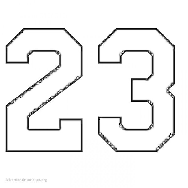 цифры 23 для вырезания