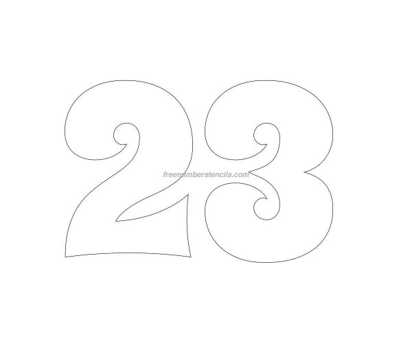 трафарет цифр