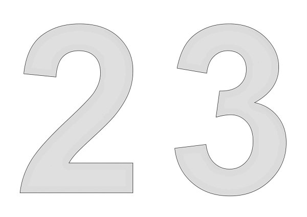 трафарет цифр