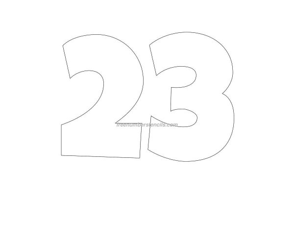 цифры 23 для вырезания