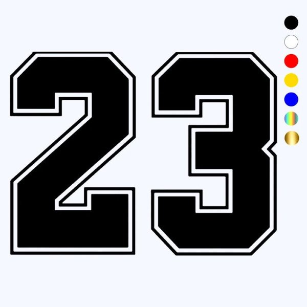 наклейка на авто цифры