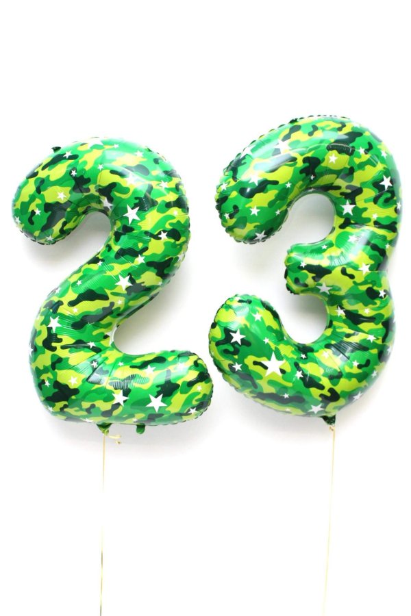 шары цифры камуфляж