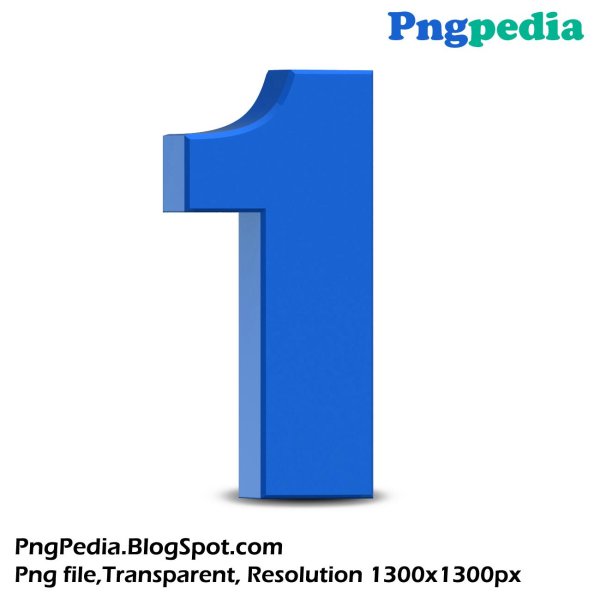 цифра 1 синяя