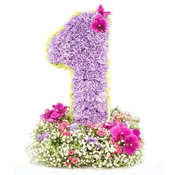 цветы с цифрами
