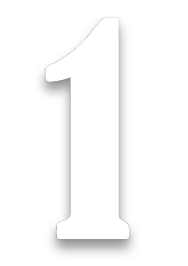 трафарет цифры 1 для вырезания