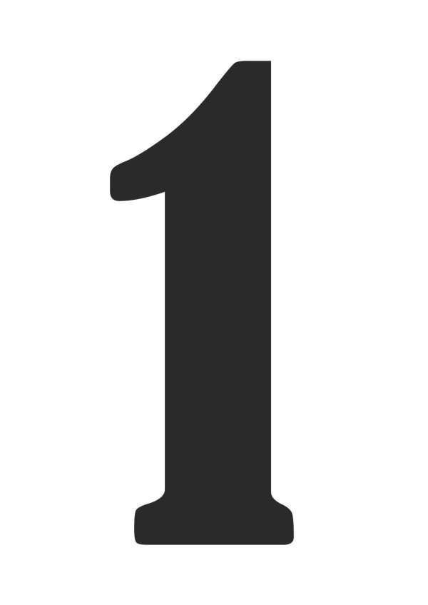 единица трафарет