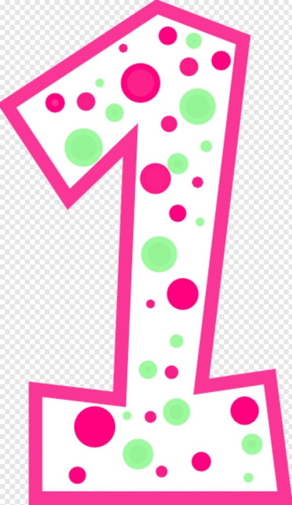 цифра 1 цветная