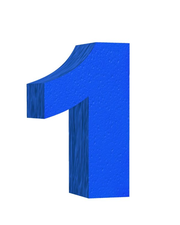 цифры синие