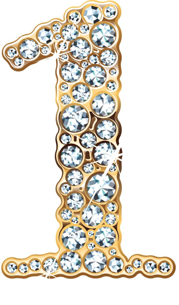 красивые золотые цифры