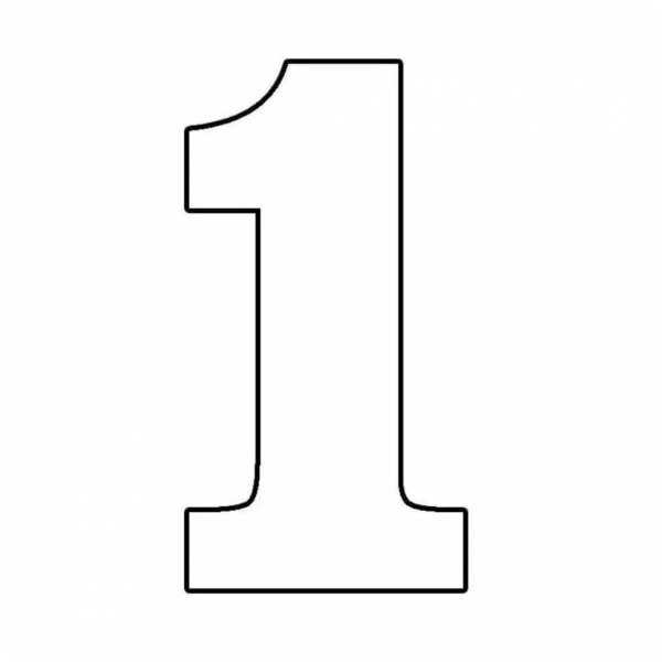 трафарет цифры 1 для торта
