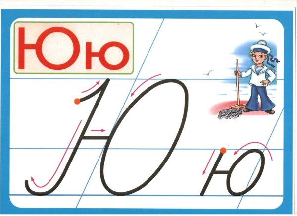 написание буквы ю