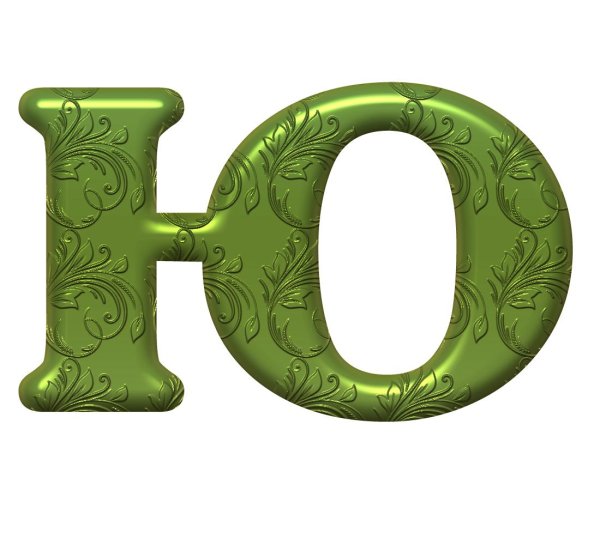 буквы зеленые