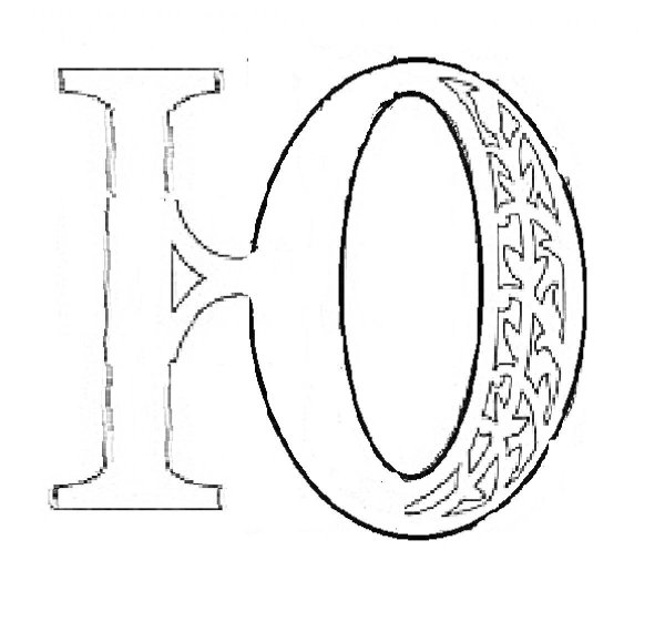 трафарет букв