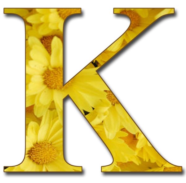 буквы желтого цвета