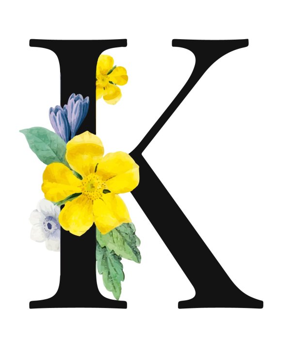 цветочные буквы