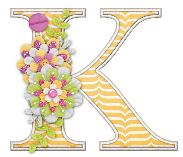 красивые цветочные буквы