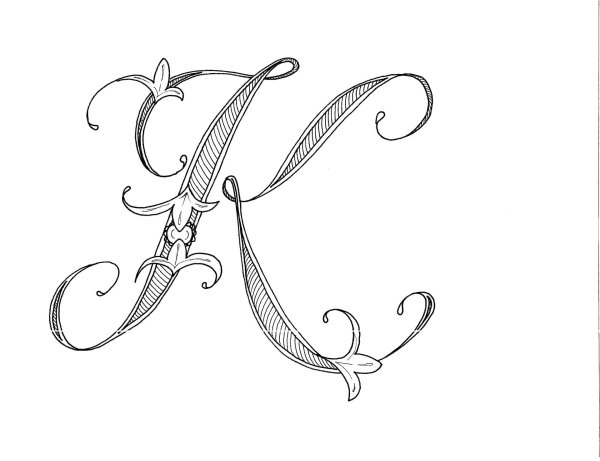 монограмма буквы м