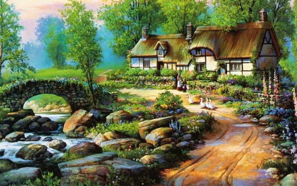 картина домик