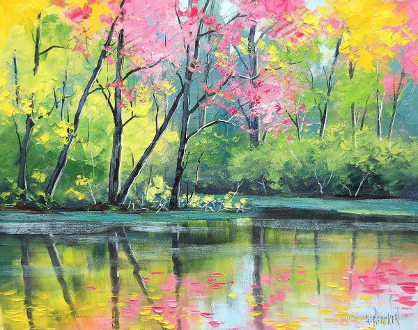 пейзажи красками